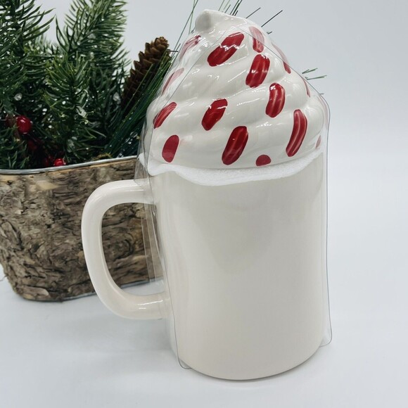 Rae Dunn HOT COCOA Whipped Cream Coffee Mug Topper Christmas Holiday New 2021 - Picture 7 of 9